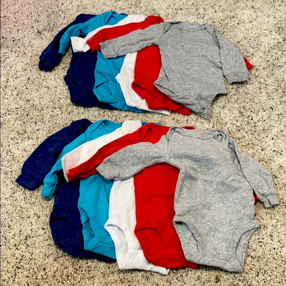 Set of 10 Solid Onesies